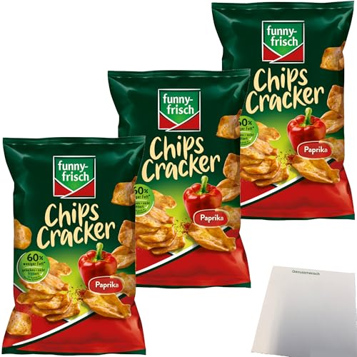 usy Bundle für Funny-Frisch Chips Cracker Paprika 3er Pack (3x90g Packung) + usy Block von usy