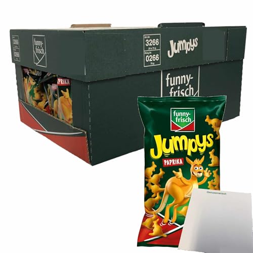 usy Bundle für Funny-Frisch Jumpys Kartoffelsnacks in Känguruform 20er VPE (20x75g Packung) + usy Block von usy