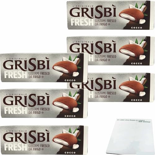 usy Bundle für Grisbi Cocco, Kekse mit Kokosnuss Füllung 6er Pack (6x135g Packung) + usy Block von usy