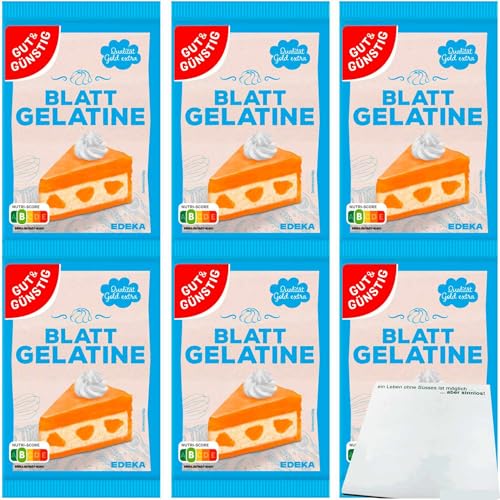 usy Bundle für Gut&Günstig Blattgelatine 6er Pack (6x20g Packung) + usy Block von usy