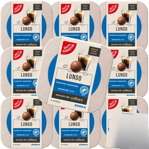 usy Bundle für Gut&Günstig CoffeeB Kaffeebälle Lungo 10er Pack (10x51g Packung) + usy Block von usy