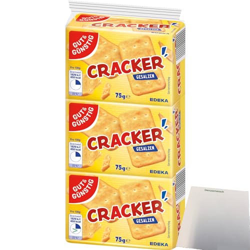 usy Bundle für Gut&Günstig Cracker gesalzen (3x75g Packung) + usy Block von usy