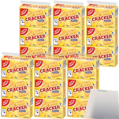 usy Bundle für Gut&Günstig Cracker gesalzen 6er Pack (18x75g Packung) + usy Block von usy