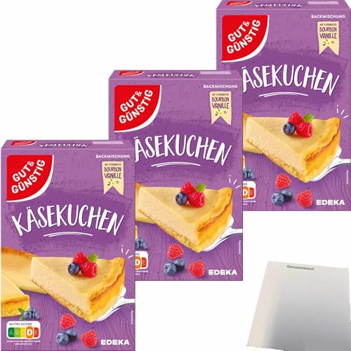 usy Bundle für Gut&Günstig Käsekuchen mit Bourbon-Vanille 3er Pack (3x520g Packung) + usy Block von usy