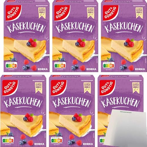 usy Bundle für Gut&Günstig Käsekuchen mit Bourbon-Vanille 6er Pack (6x520g Packung) + usy Block von usy