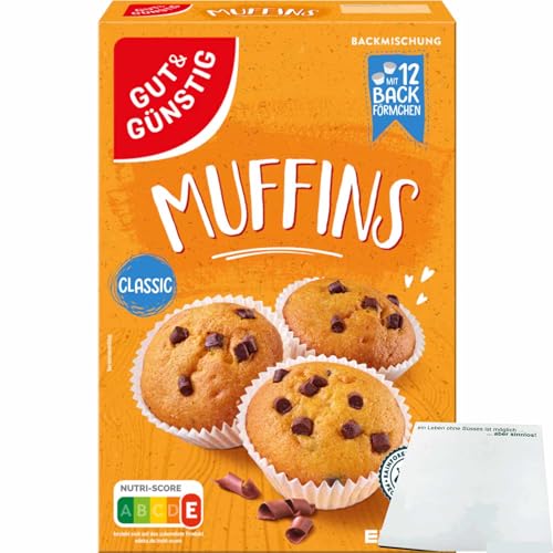 usy Bundle für Gut&Günstig Muffins Classic Backmischung (310g Packung) + usy Block von usy