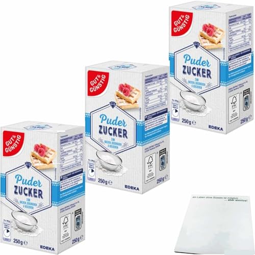 usy Bundle für Gut&Günstig Puderzucker 3er Pack (3x250g Packung) + usy Block von usy