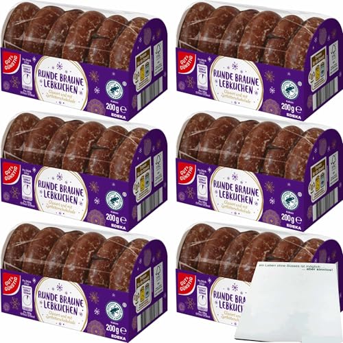 usy Bundle für Gut&Günstig Runde Braune Lebkuchen 6er Pack (6x200g Packung) + usy Block von usy