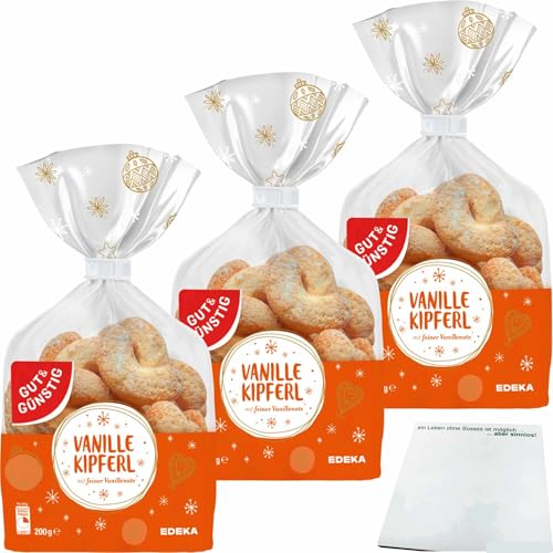 usy Bundle für Gut&Günstig Vanille Kipferl 3er Pack (3x200g Packung) + usy Block von usy