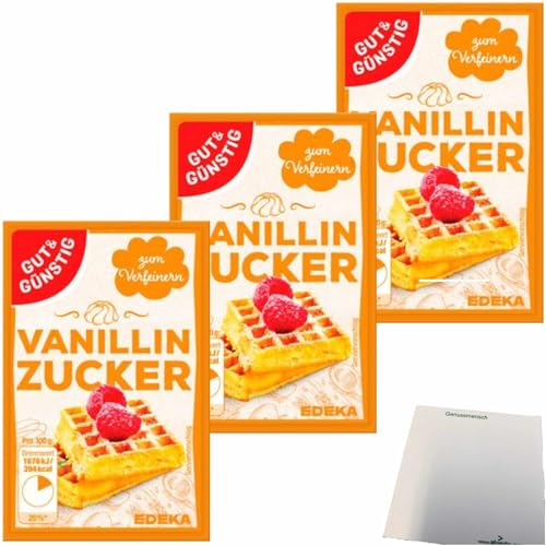 usy Bundle für Gut&Günstig Vanillinzucker 3er Pack (3x120g Beutel) + usy Block von usy