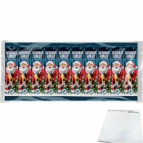 usy Bundle für Gut&Günstig Weihnachts-Schoko-Lolly Vollmilch (10 Stück, 150g Packung) + usy Block von usy