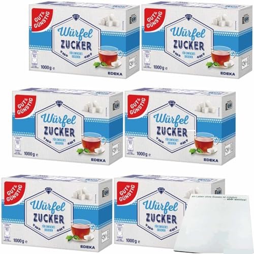 usy Bundle für Gut&Günstig Würfelzucker 6er Pack (6x1Kg Packung) + usy Block von usy