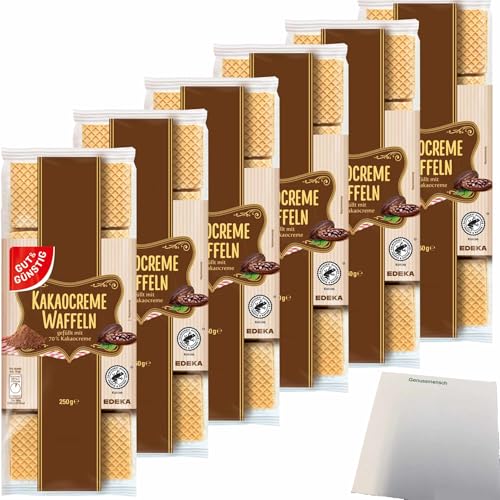 usy Bundle für Gut&Günsting Schoko Waffeln 6er Pack (6x250g Packung) + usy Block von usy