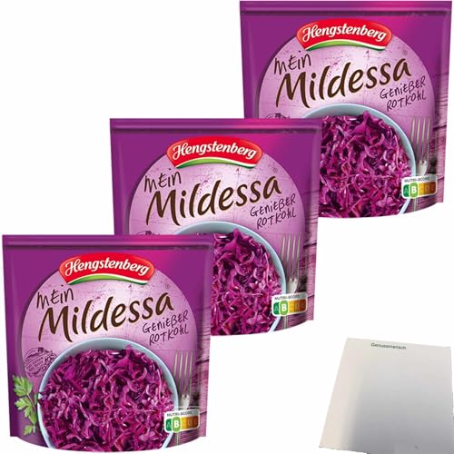 usy Bundle für Hengstenberg Mildessa Genießer Rotkohl 3er Pack (3x150g Beutel) + usy Block von usy