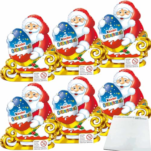 usy Bundle für Kinder Überraschung Weihnachtsmann mit Ü-Ei 6er Pack (6x75g) + usy Block von usy