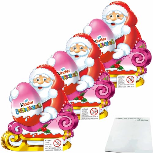 usy Bundle für Kinder Überraschung Weihnachtsmann mit Ü-Ei Rosa 3er Pack (3x75g) + usy Block von usy