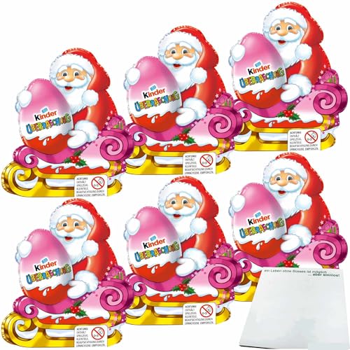 usy Bundle für Kinder Überraschung Weihnachtsmann mit Ü-Ei Rosa 6er Pack (6x75g) + usy Block von usy