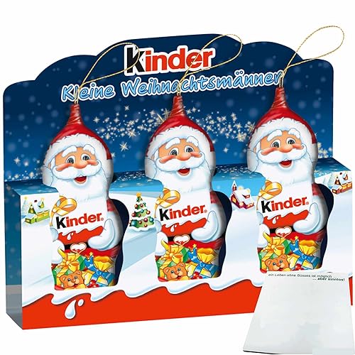 usy Bundle für Kinder kleine Weihnachstmänner 3 Figuren in Aufsteller (45g) + usy Block von usy