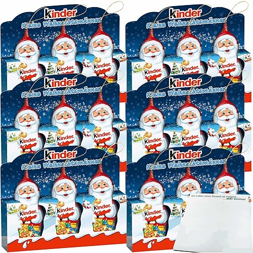 usy Bundle für Kinder kleine Weihnachstmänner 3 Figuren in Aufsteller 6er Pack (6x45g) + usy Block von usy