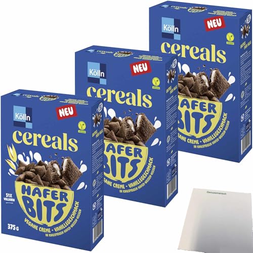 usy Bundle für Kölln Cereals Hafer Bits Vanille 3er Pack (3x375g Packung) + usy Block von usy