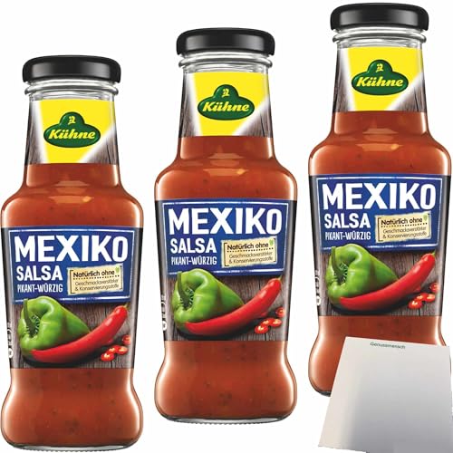 usy Bundle für Kühne Mexico-Sauce pikant-würzig 3er Pack (3x250ml Flasche) + usy Block von usy