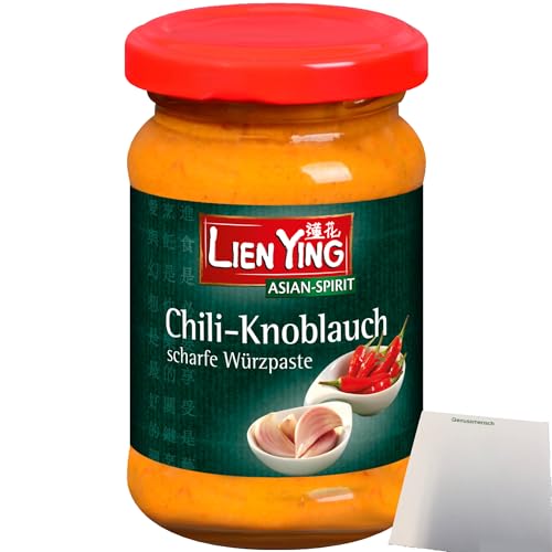 usy Bundle für Lien Ying Chili-Knoblauch scharfe Würzpaste (100g Glas) + usy Block von usy