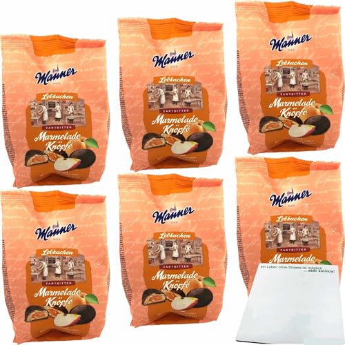 usy Bundle für Manner Lebkuchen Marmelade Knöpfe 6er Pack (6x180g Packung) + usy Block von usy