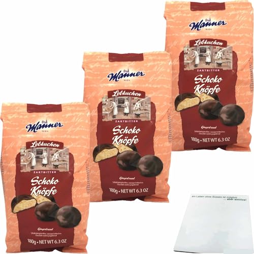 usy Bundle für Manner Lebkuchen Schoko Knöpfe 3er Pack (3x180g Packung) + usy Block von usy