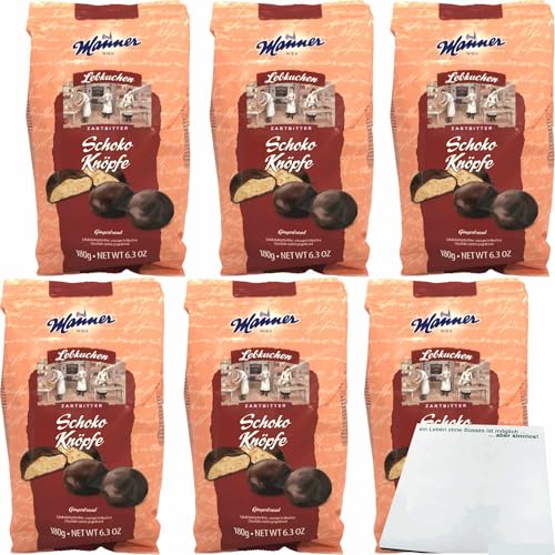 usy Bundle für Manner Lebkuchen Schoko Knöpfe 6er Pack (6x180g Packung) + usy Block von usy