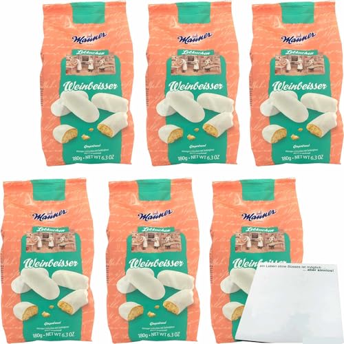 usy Bundle für Manner Lebkuchen Weinbeisser 6er Pack (6x180g Packung) + usy Block von usy