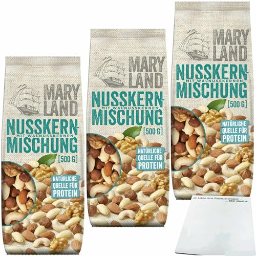 usy Bundle für Maryland Nusskernmischung 3er Pack (3x500g Beutel) + usy Block von usy