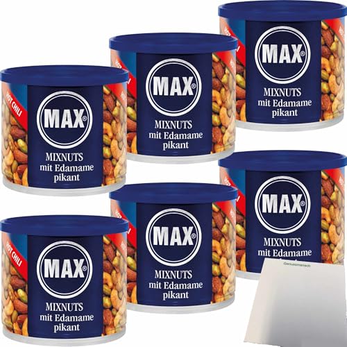 usy Bundle für Max MixNuts mit Edamame pikant Hot Chili 6er Pack (6x250g Dose) + usy Block von usy