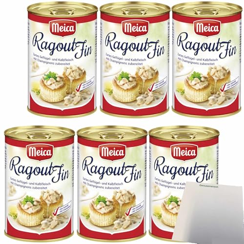 usy Bundle für Meica Ragout Fin Zartes Geflügel und Kalbfleisch 6er Pack (6x400g Dose) + usy Block von usy