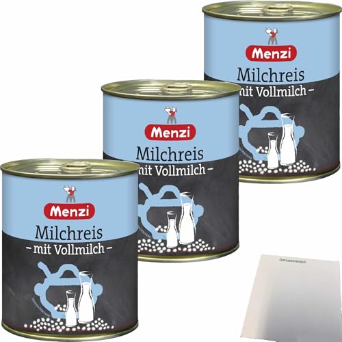 usy Bundle für Menzi Milchreis mit Vollmilch 3er Pack (3x2,5kg Dose) + usy Block von usy