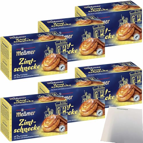 usy Bundle für Meßmer Kuchen Tee Zimtschnecke 6er Pack (6x18 x3g Packung) + usy Block von usy