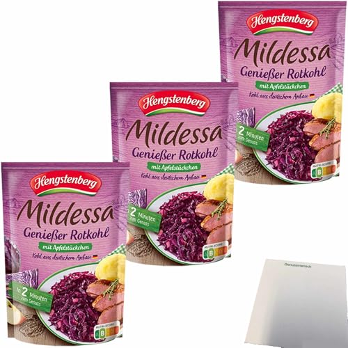 usy Bundle für Mildessa Genießer Rotkohl mit Apfelstückchen 3er Pack (3x400g Beutel) + usy Block von usy