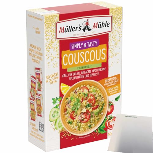 usy Bundle für Müller´s Mühle Couscous mittelgroß (500g Packung) + usy Block von usy