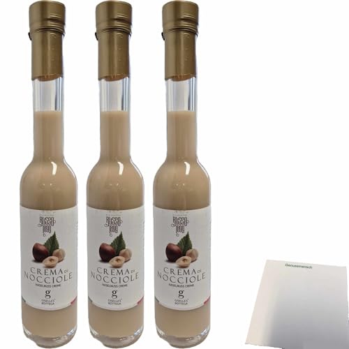 usy Bundle für Russo Crema di Nocciola Haselnuss Creme Likör 3er Pack (3x200ml Flasche) + usy Block von usy