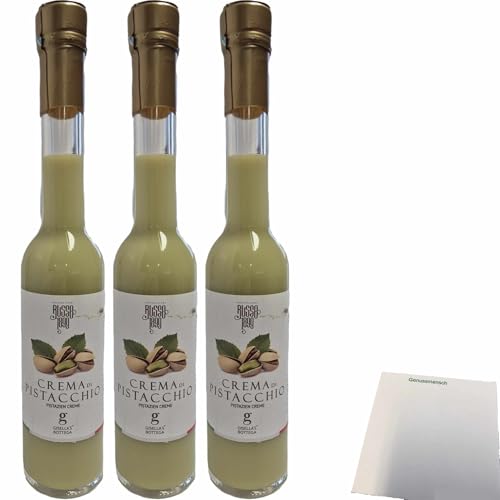 usy Bundle für Russo Crema di Pistacchi Pistaziencreme Likör 3er Pack (3x200ml Flasche) + usy Block von usy