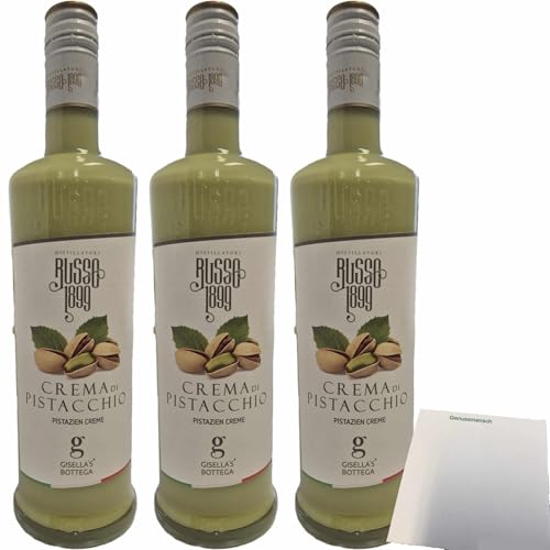 usy Bundle für Russo Crema di Pistacchi Pistaziencreme Likör 3er Pack (3x500ml Flasche) + usy Block von usy