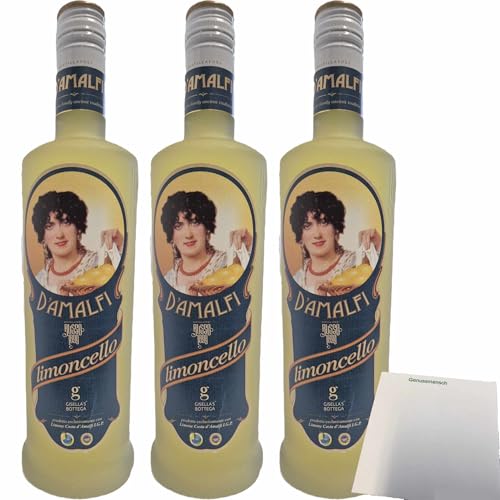 usy Bundle für Russo D'Amalfi Limoncello Zitronen Likör 3er Pack (3x500ml Flasche) + usy Block von usy