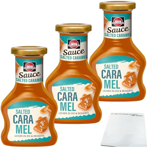 usy Bundle für Schwartau Dessert Sauce Salted Caramel 3er Pack (3x125ml Flasche) + usy Block von usy