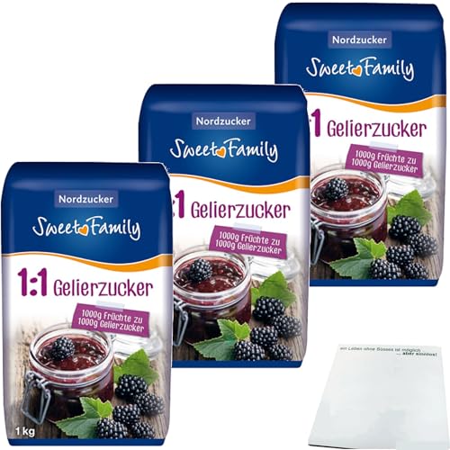 usy Bundle für Sweet Family Gelierzucker 1:1 3er Pack (3x1kg Packung) + usy Block von usy