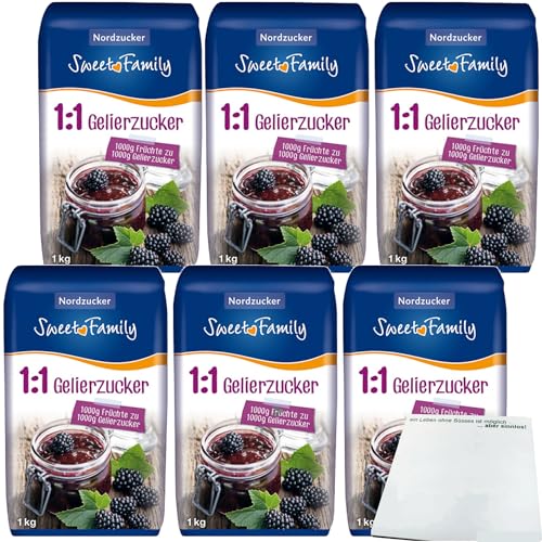 usy Bundle für Sweet Family Gelierzucker 1:1 6er Pack (6x1kg Packung) + usy Block von usy