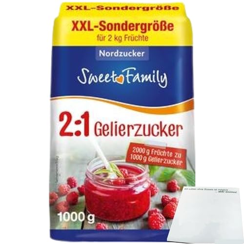 usy Bundle für Sweet Family Gelierzucker 2zu1 XXL Sondergröße (1kg Packung) + usy Block von usy