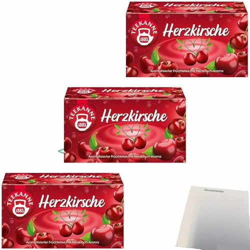 usy Bundle für Teekanne Früchtetee Herzkirsche 3er Pack (3x45g Packung) + usy Block von usy