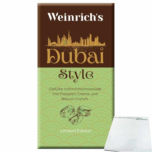 usy Bundle für Vollmilch Schokolade mit Pistazienfüllung "Dubai Style" (100g Packung) + usy Block von usy