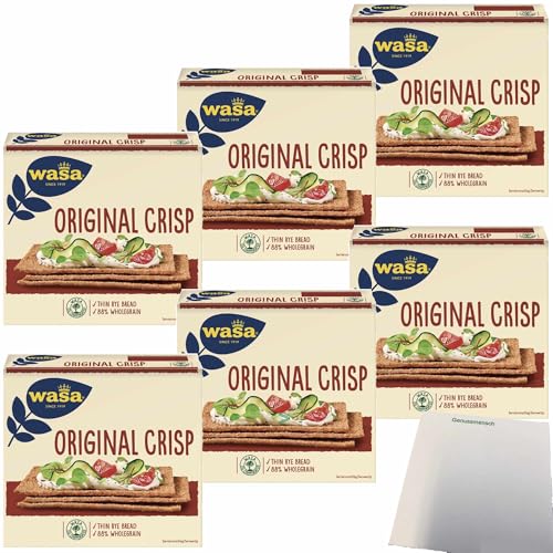 usy Bundle für Wasa Knäckebrot Crisp Original 6er Pack (6x200g Packung) + usy Block von usy