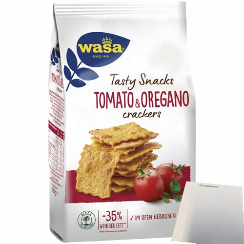 usy Bundle für Wasa Knäckebrot Delicate Cracker Tomate und Oregano (160g Beutel) + usy Block von usy