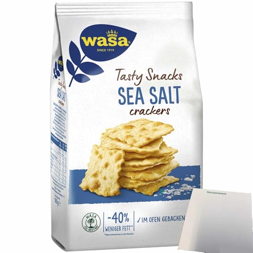 usy Bundle für Wasa Tasty Snacks Crackers Meersalz (180g Packung) + usy Block von usy